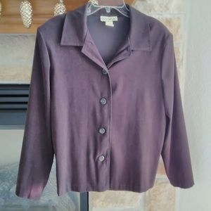 Vintage Brown Suede Like Blazer- Large